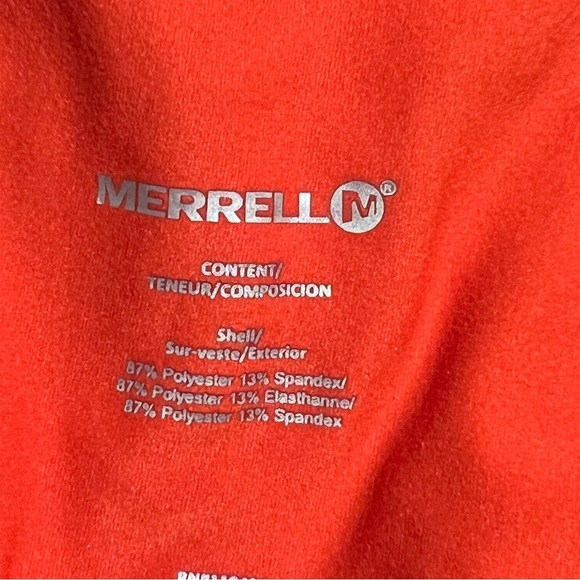 Merrell Open Back Ruched Orange Tank Top Size Medium - Picture 11 of 11